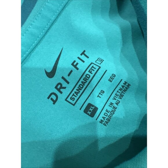 Nike Dri Fit Polo Shirt Mens XXL Teal Golf Performance Lightweight EUC - Picture 3 of 8